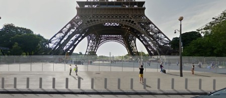 View of the tower forecourt from Quai Branly